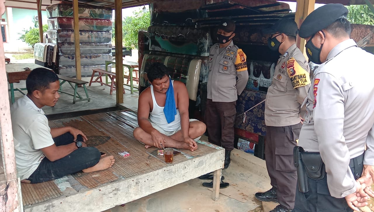 Polsek Pangkalan Lesung Terus Galakkan Himbauan Prokes
