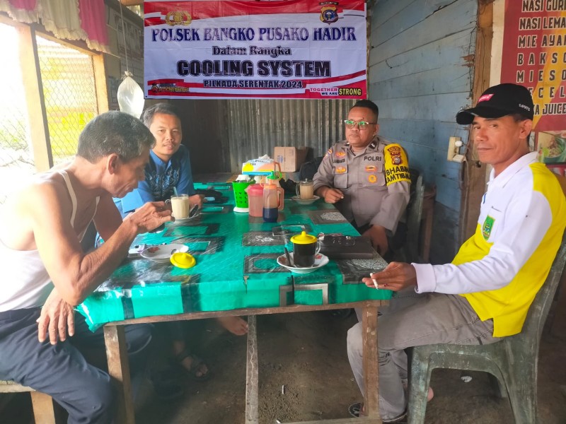 Polsek Bangko Pusako Laksanakan Kegiatan Cooling System Pilkada Damai 2024