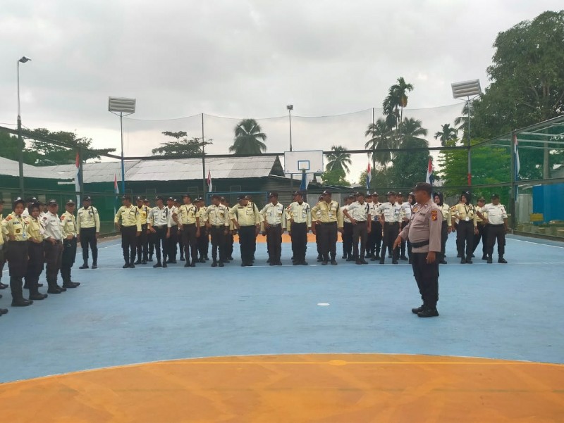 Polsek Pulau Burung Gelar Pelatihan Security PT. RSUP untuk Sukseskan Pilkada 2024