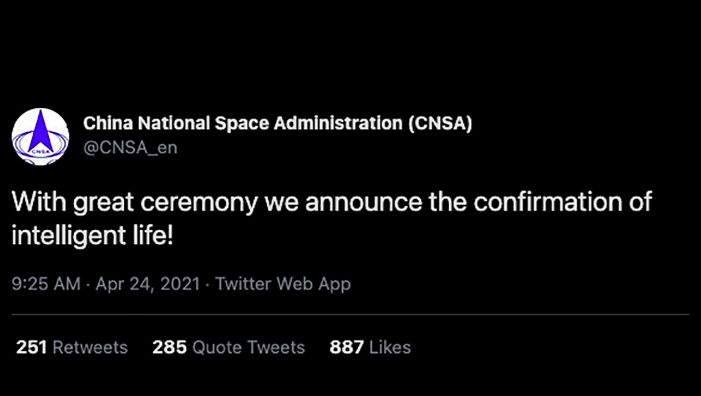 China Klaim Temukan Kehidupan Alien