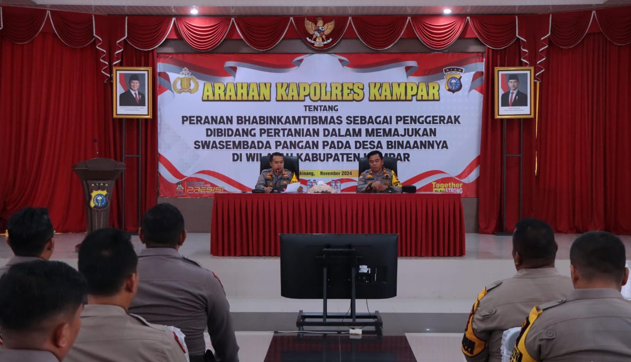 Kapolres Kampar Instruksikan BhabinJadi Pelopor Ketahanan Pangan