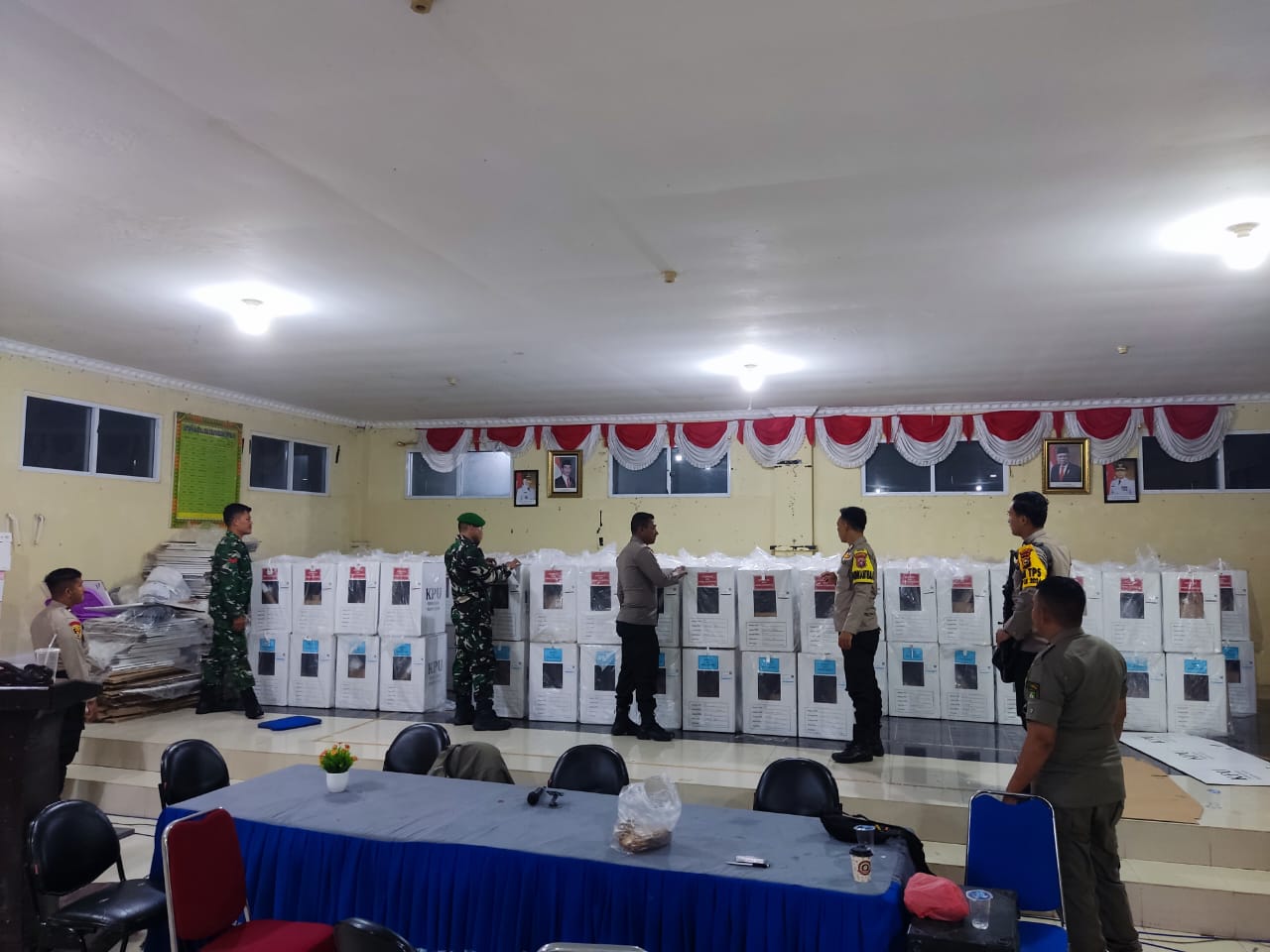 Malam Hari, Kapolsek Peranap Pantau Langsung Pengamanan di PPK