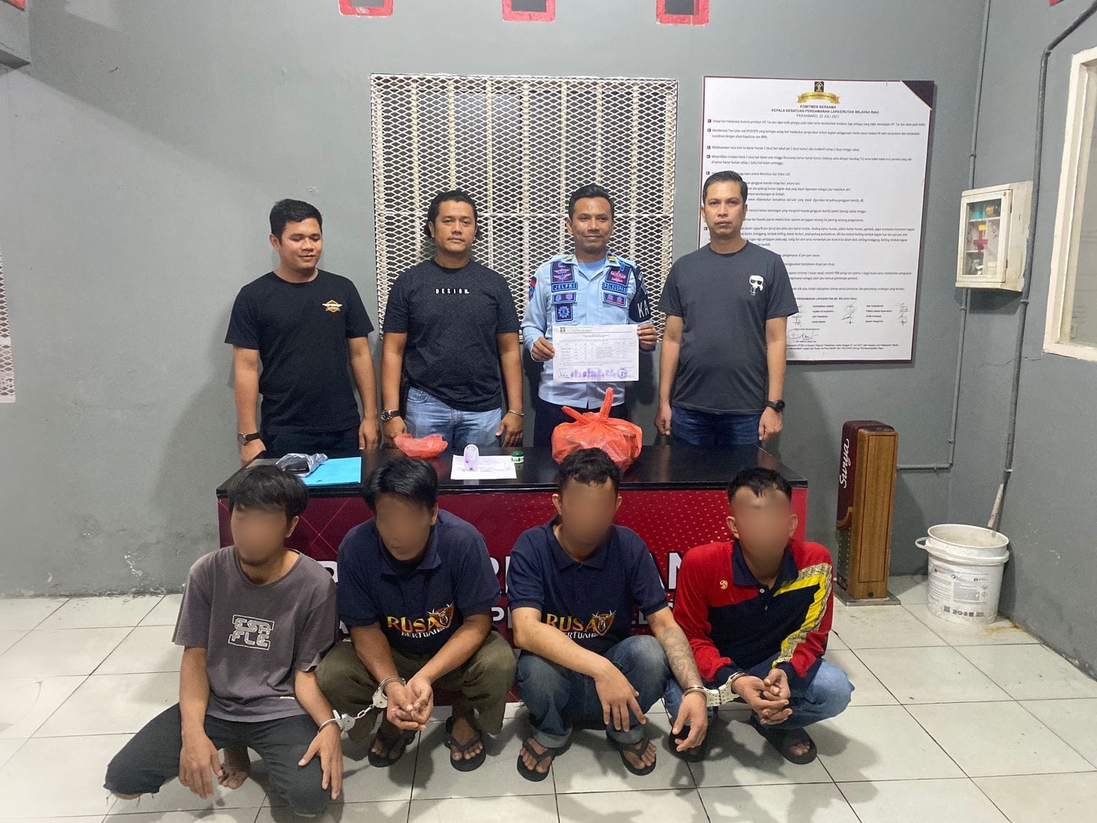 Narkoba Gagal Masuk ke Rutan Sialang Bungkuk, 4 Napi Terlibat Diamankan
