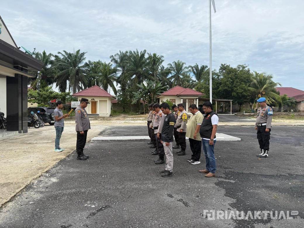 Hari Libur, Kapolsek Tanah Putih Tanjung Melawan Gelar Apel Kesiapsiagaan di Rokan Hilir