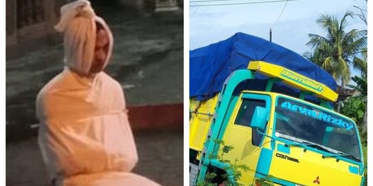 Prank Pocong Sopir Truk Hingga Berujung Petaka, Sopir Kabur dan Truknya Masuk Selokan