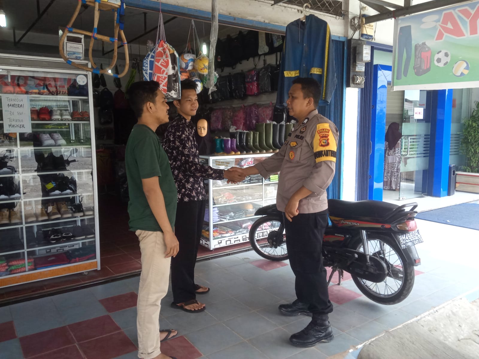 Kapolsek Bangkinang Barat Imbau Warga Jaga Kamtibmas Jelang Pemilu