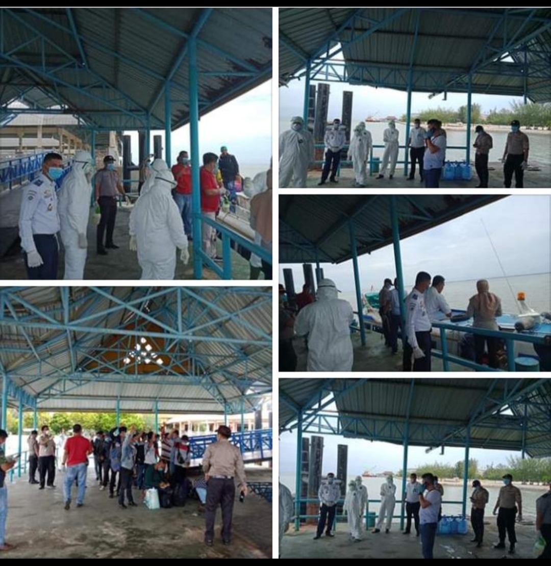 Tiba di Pelabuhan Bengkalis, 81 WNI dari Malaysia Langsung Dikarantina