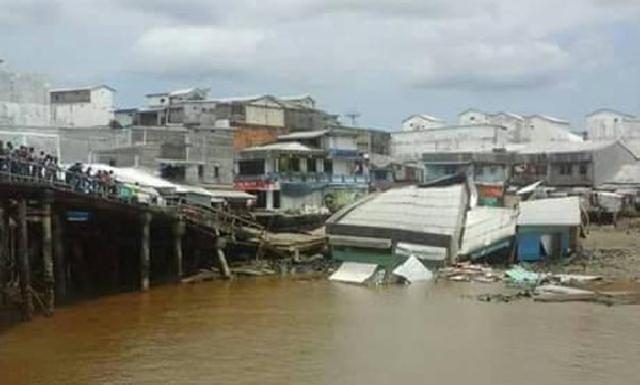 Longsor Kembali Terjadi di Kuala Enok, 12 Rumah dan Jembatan Rusak