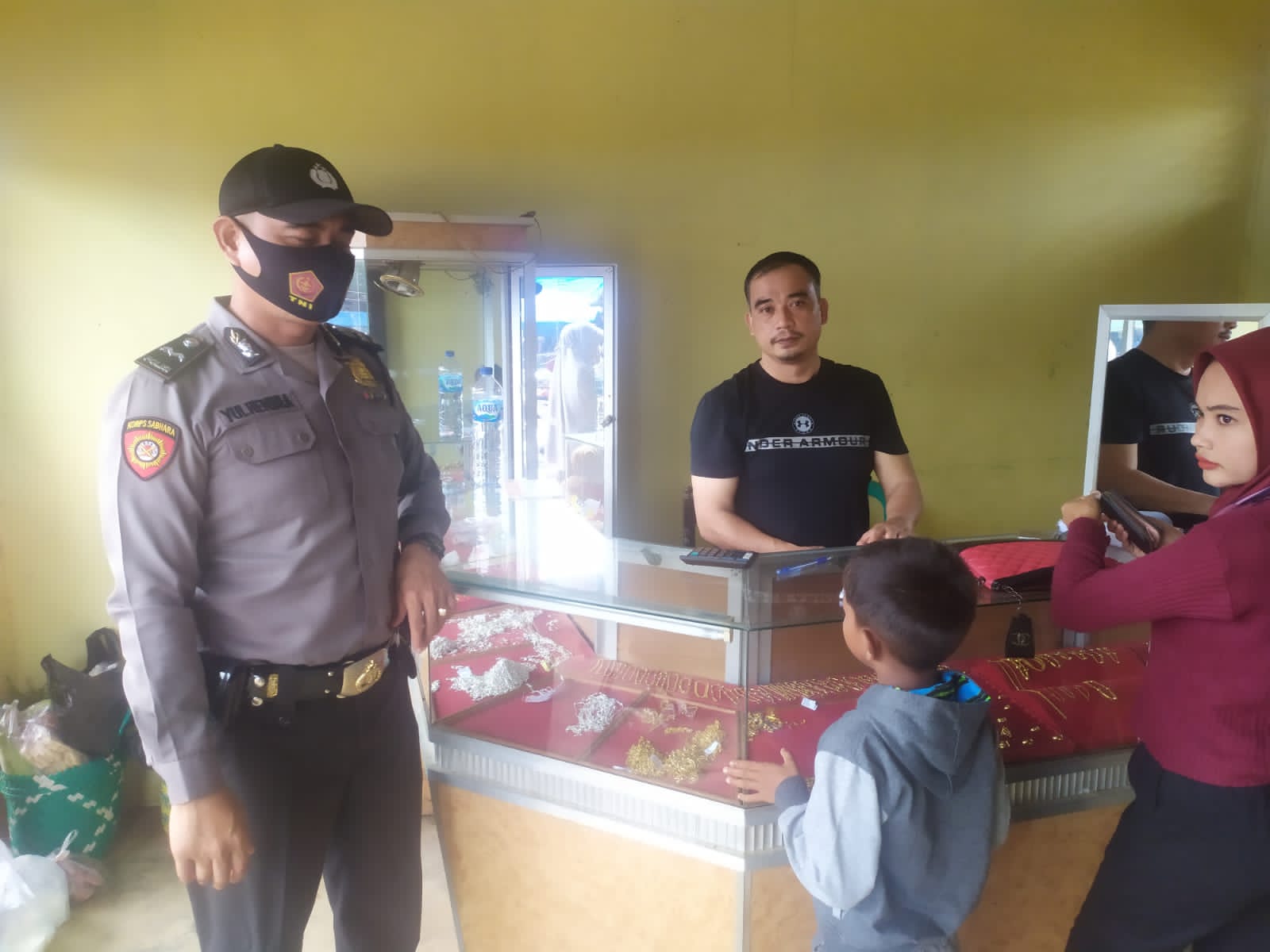 Dua Personil Polsek Langgam Lakukan Monitoring Wilkum 