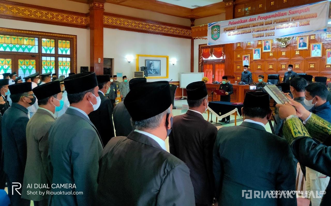 Pemkab Siak Lantik 88 Orang Pejabat Esolan III dan IV, Ini Nama dan Posisi Jabatannya