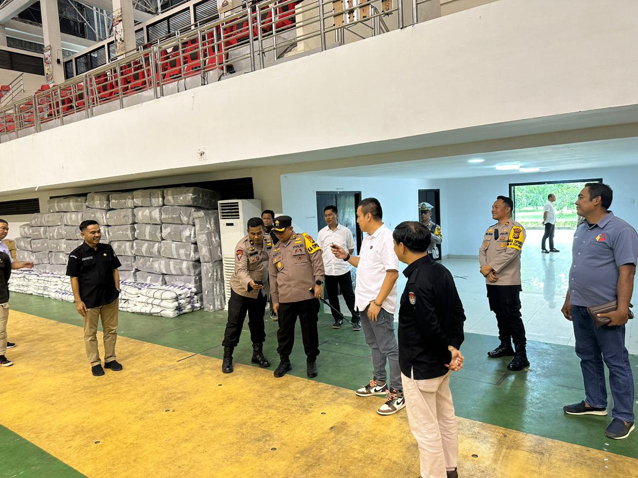 Kombes Manang Pimpin Pengecekan Pengamanan Pemilu 2024 di Siak