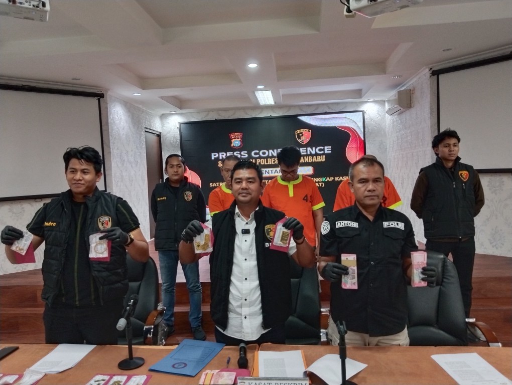 Polresta Pekanbaru Tangkap Tiga Orang Spesialis Curat Antar Provinsi