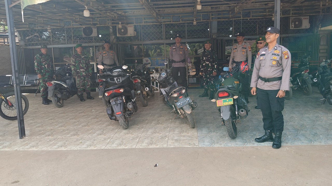 Polsek Bangko Pusako dan Koramil Gelar Patroli Gabungan Cipta Kondisi, Sasar Area Rawan Kamtibmas