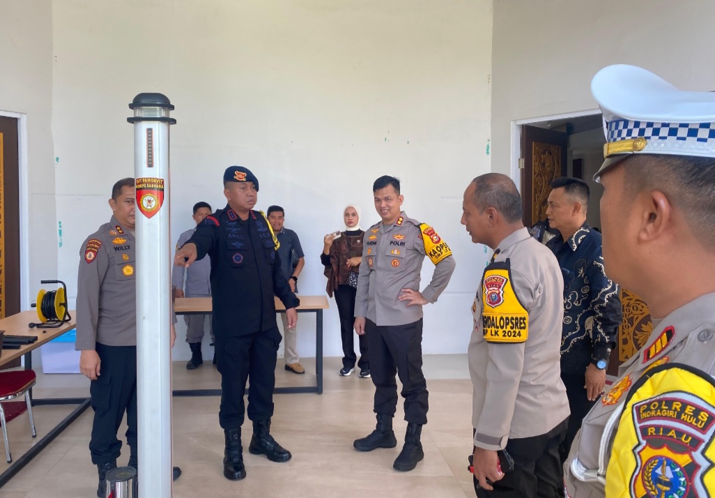 Kapolres Inhu Pantau Langsung Kesiapan Pelaksanaan Debat Publik