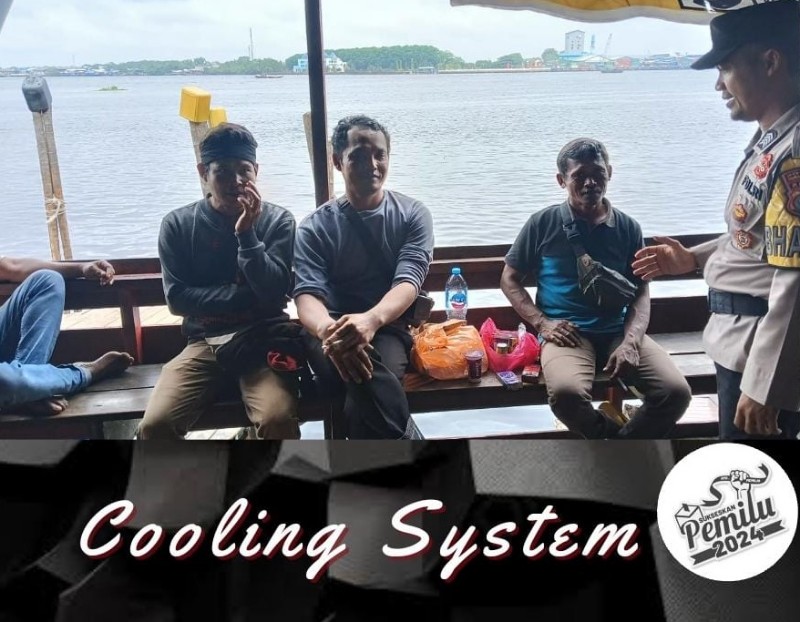 Cooling System, Babinkamtibmas Polsek Pelangiran Sosialisasi Pemilu Damai ke Warga