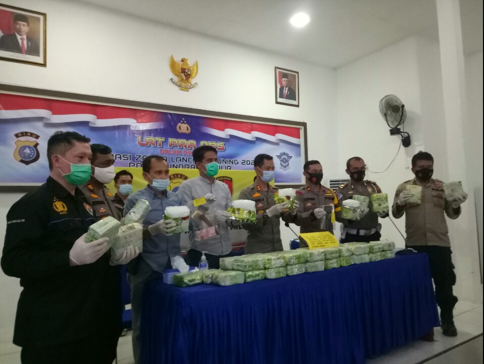 Bongkar Peredaran Narkotika, 50 Kg Sabu Berhasil Diamankan Polres Inhil