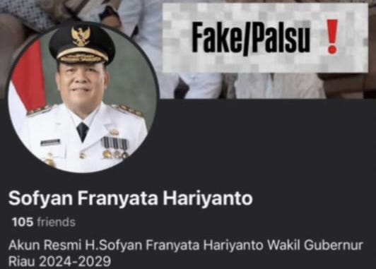 Waspada, Ada Akun Facebook Mengatasnamakan Wagub SF Hariyanto