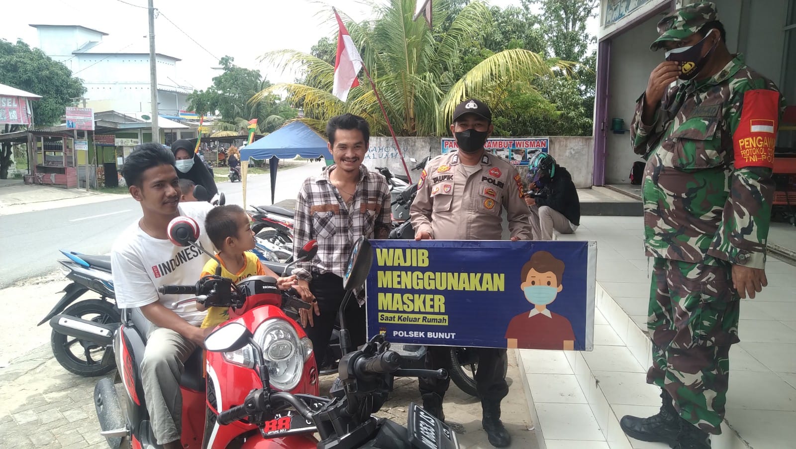 Polsek Bunut Imbau Masyarakat Terapkan Prokes