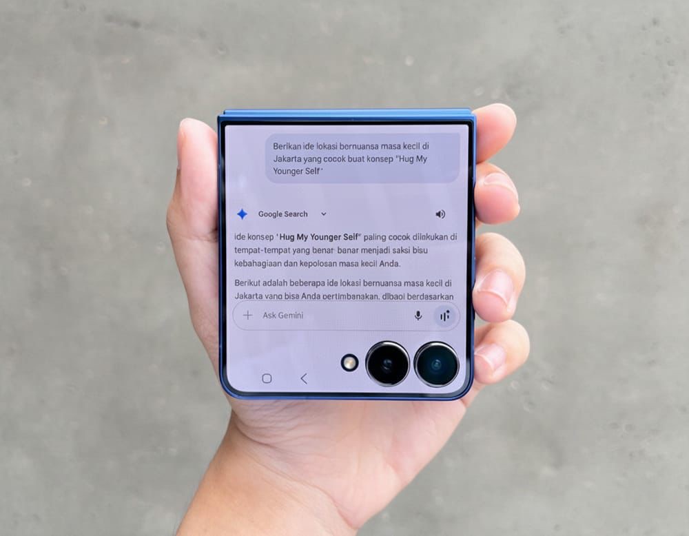 Cara Termudah Buat Konten Hugging My Younger Self Pakai Galaxy Z Flip7
