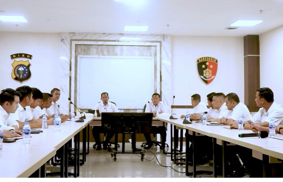 Bahas Edukasi Pemilu, Kombes Asep Kumpulkan Kasat Reskrim se Riau