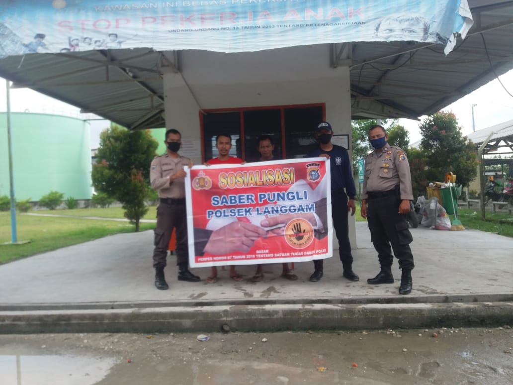 Polsek Langgam Patroli C3 dan Sosialisasi Antisipasi Penyebaran Covid-19