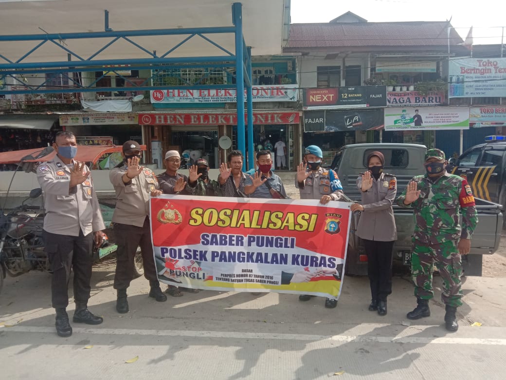 Polsek Pangkalan Kuras Sosialisasi Saber Pungli Kepada Anggota SPSI