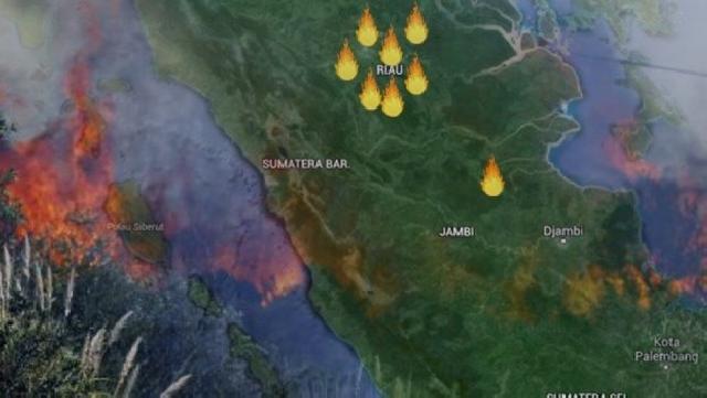 Satelit Deteksi 18 Titik Panas di Sumatera