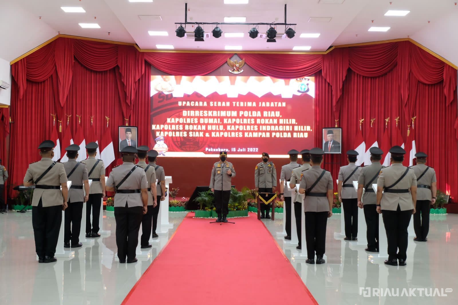 Kapolda Riau Pimpin Sertijab Direskrimum dan 6 Kapolres