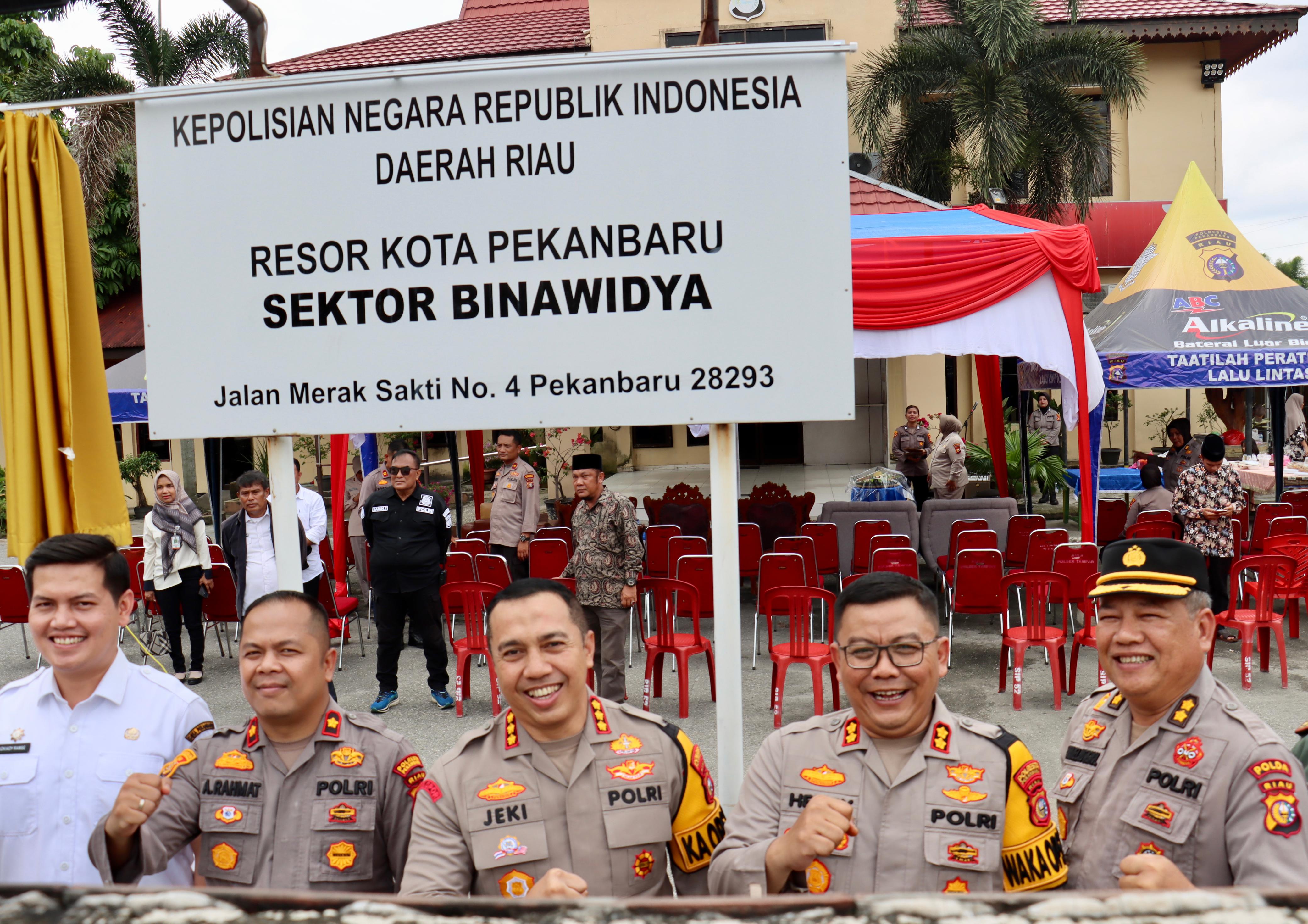 Polsek Tampan Resmi Berganti Jadi Polsek Binawidya