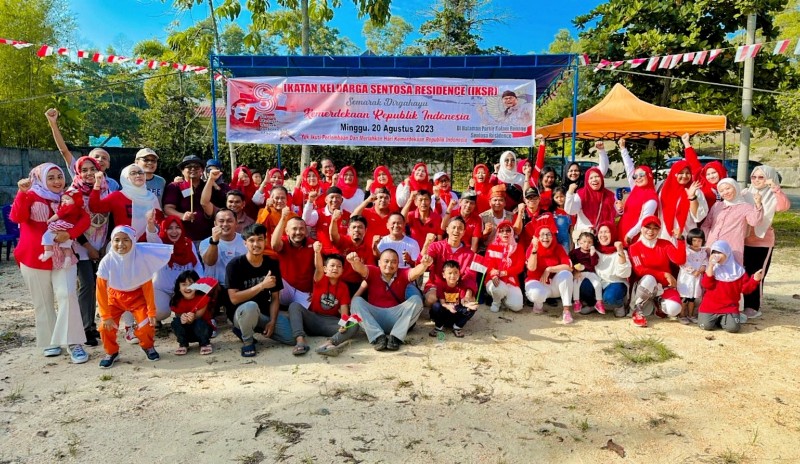 Meriah, Warga Sentosa Residence di Pekanbaru Rayakan HUT Republik Indonesia ke-78