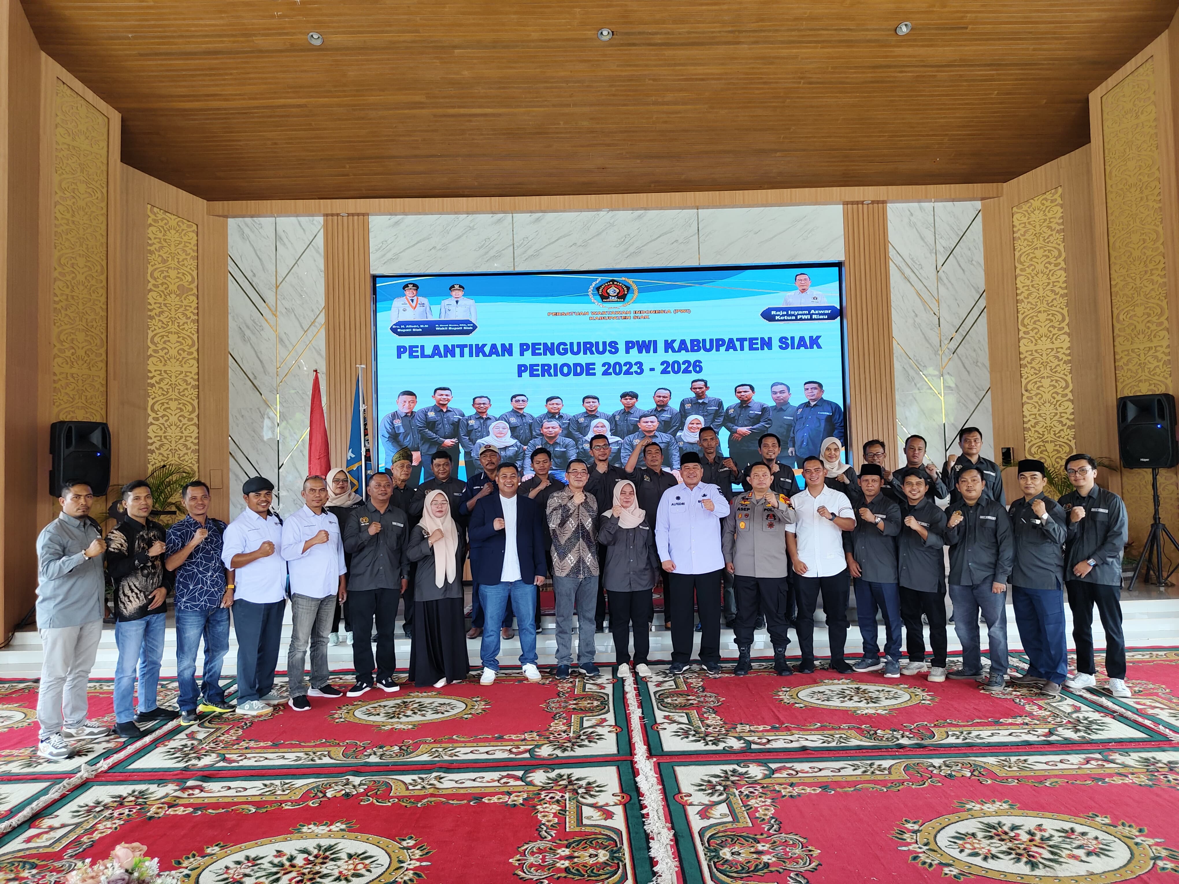 Hadiri Pengukuhan PWI Siak, Ini Kata Bupati Siak, Alfedri