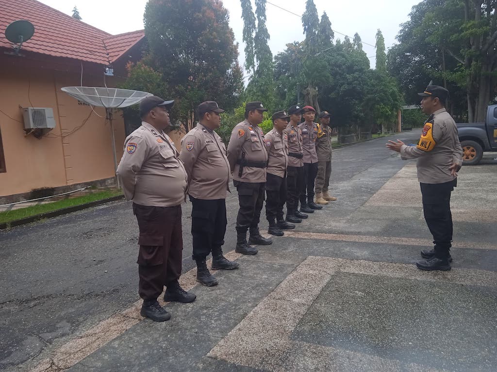 Kapolsek Siak Kecil Pastikan Personel Siap Amankan Proses Pleno PPK