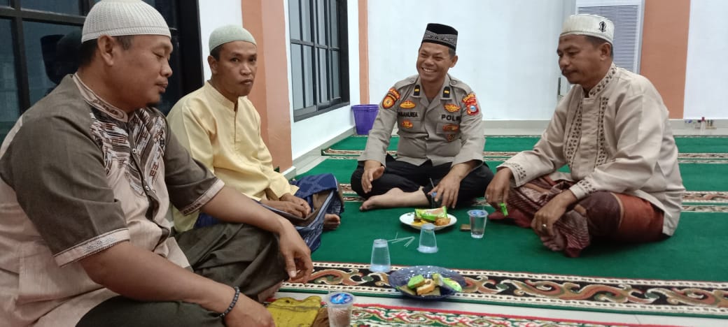 Polsek Pulau Burung Sosialisasi Pemilu Damai di Masjid Al Istiqomah Inhil