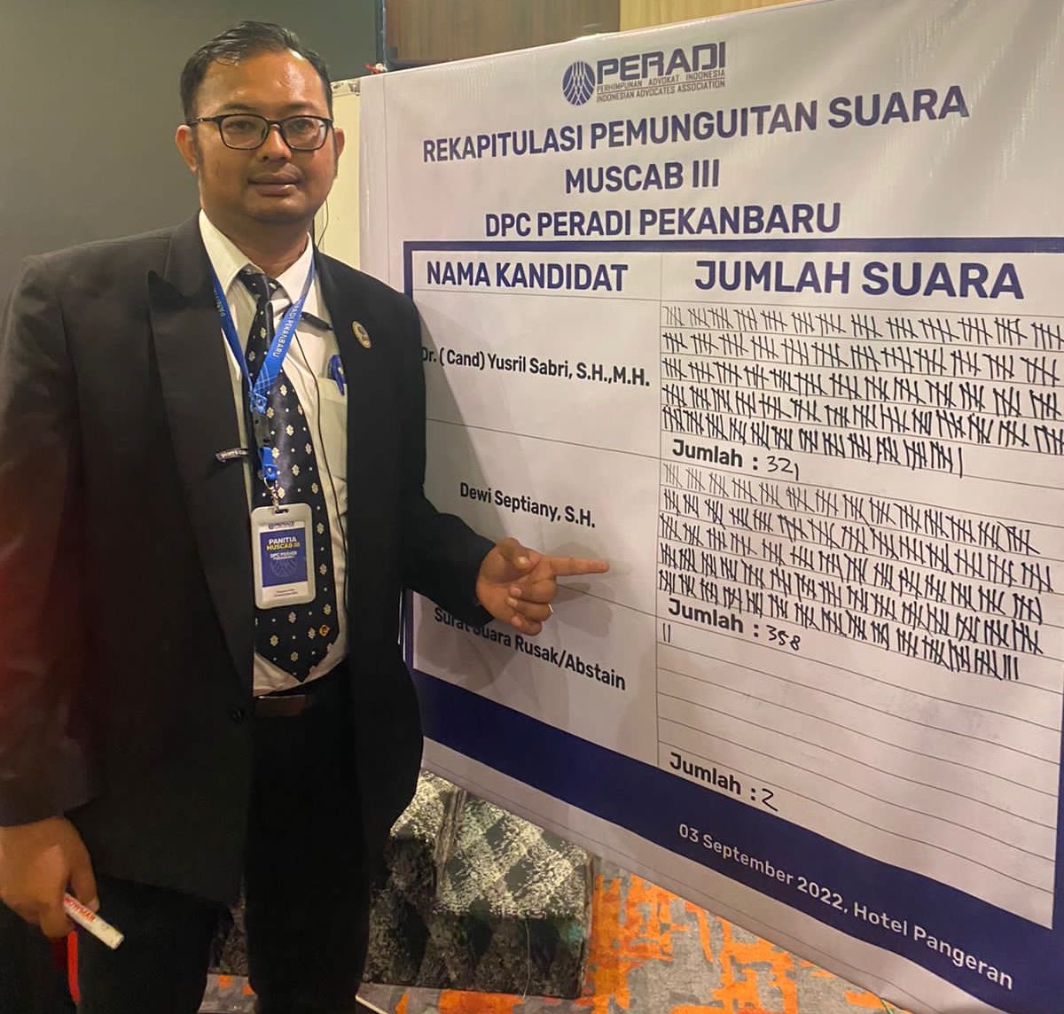 Kalahkan Petahana, Dewi Septriany Nahkodai Peradi Pekanbaru