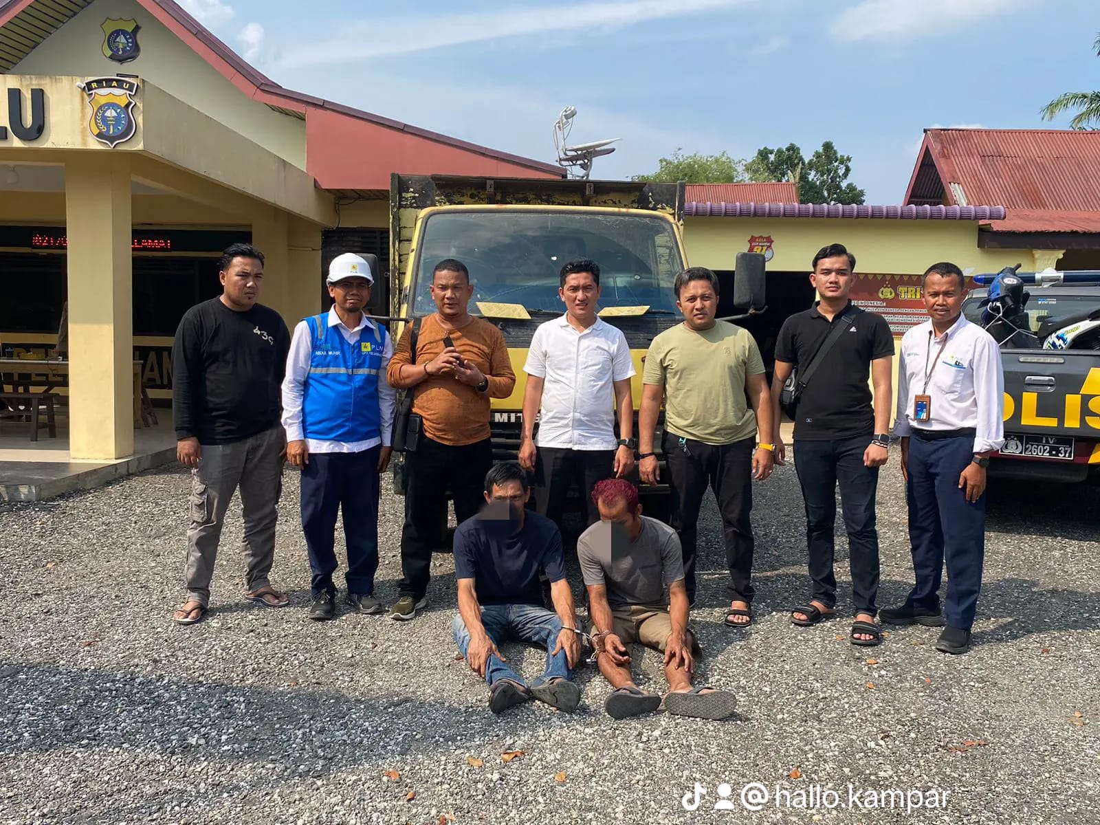 Dua Pelaku Pencurian Kabel PLN di Siak Hulu Ditangkap, Lima Lainnya Masih Buron