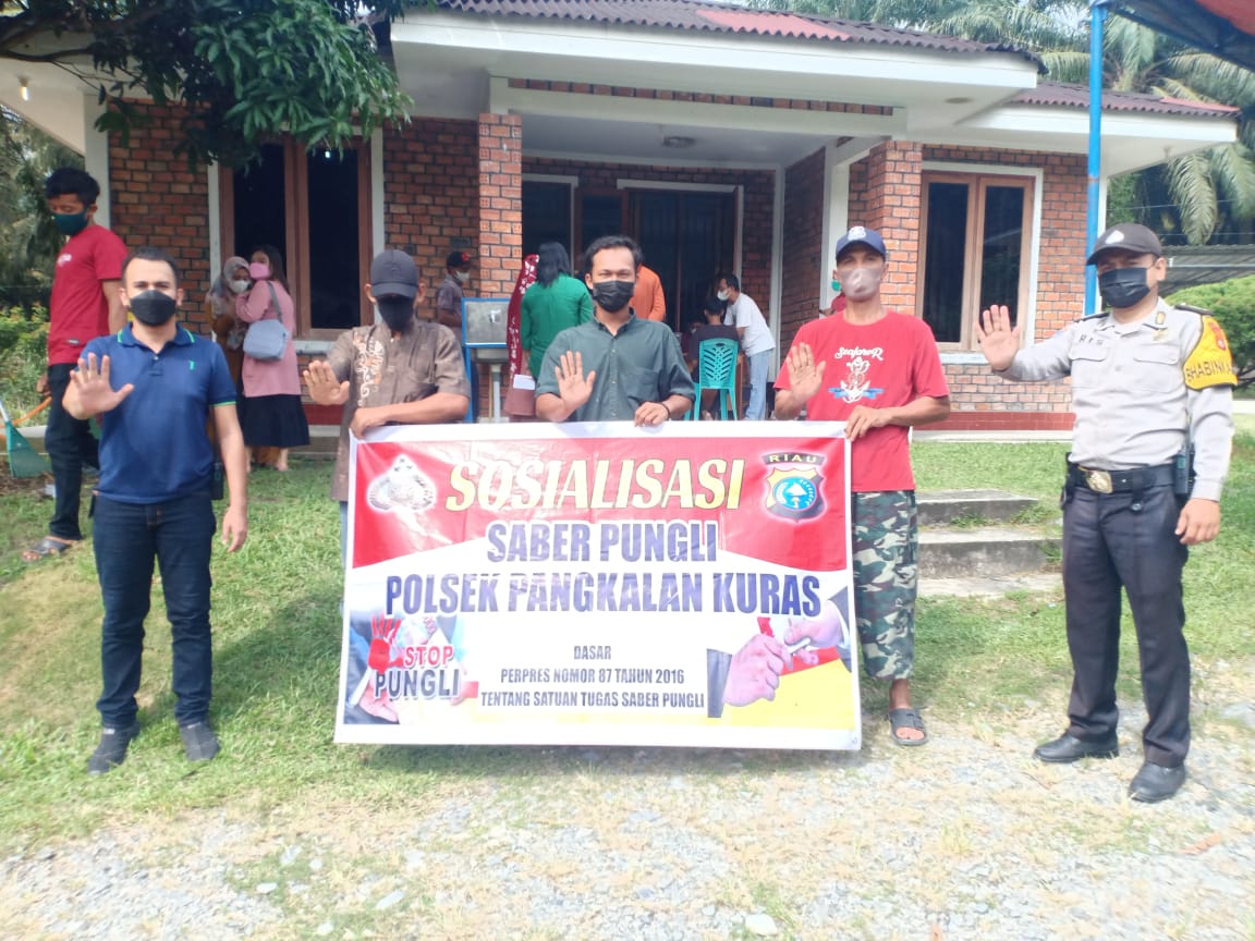 Polsek Pangkalan Kuras Sosialisasikan Saber Pungli Kepada Security Perusahaan