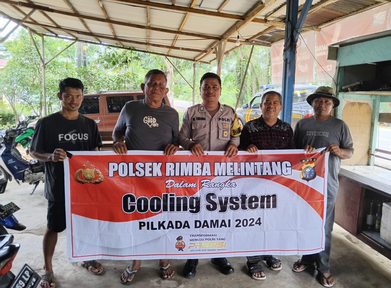 Pasca Pilkada, Bhabinkamtibmas Mukti Jaya Cooling System di Kepenghuluan Jumrah Antisipasi Perpecahan