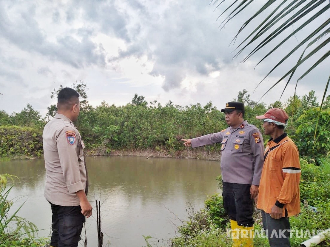 Cegah Karhutla, Kapolsek Tanah Putih Tanjung Melawan Turun Langsung Cek Embung dan Kanal