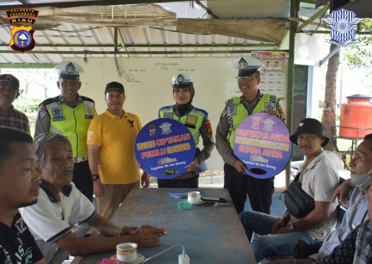 Satlantas Polresta Pekanbaru Gelar Kegiatan Pemilu Damai dan Kampanye Keselamatan Berlalu Lintas