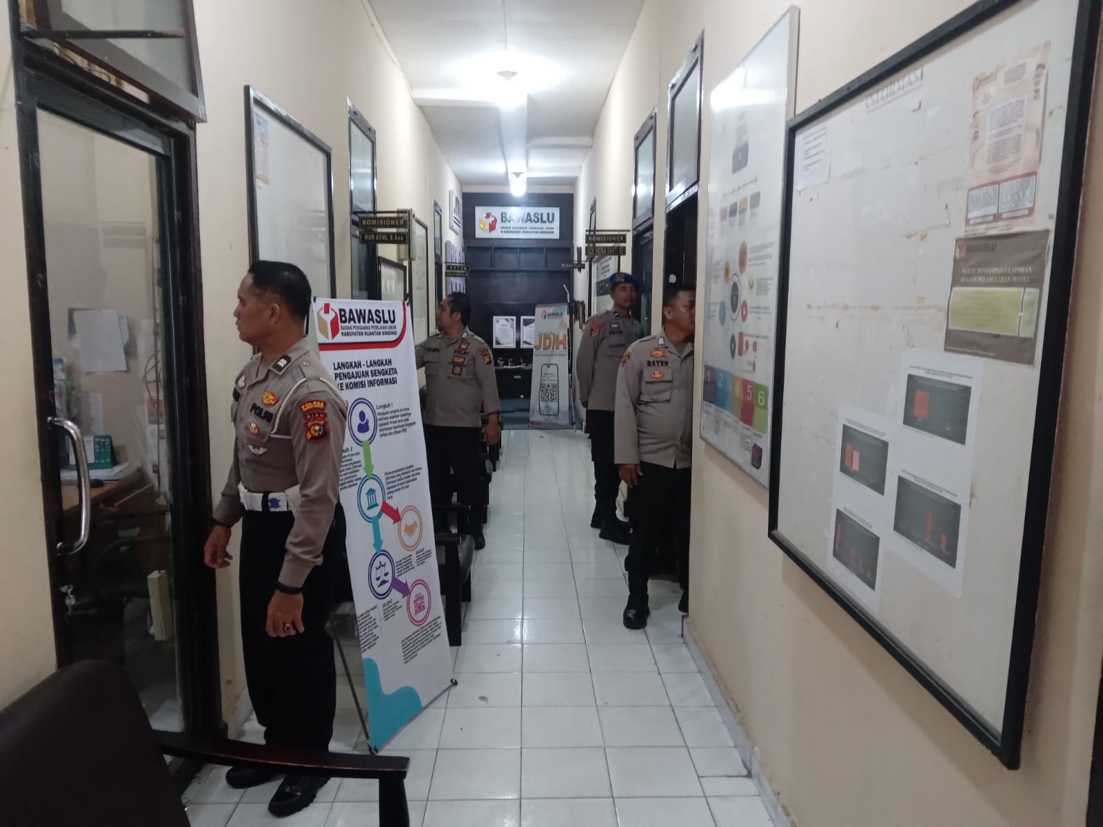 Polres Kuansing Intensifkan Pengecekan Pengamanan Kantor Bawaslu
