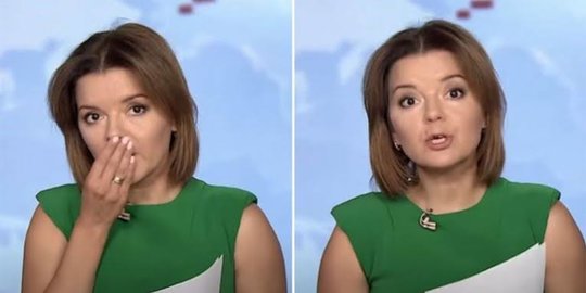 Siaran Langsung, Gigi Penyiar ini Tiba-tiba Copot