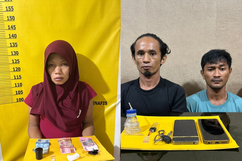 Nyabu di Gudang Bekas Pabrik Ubi di Kuansing, Tiga Pelaku Diamankan Polsek Cerenti