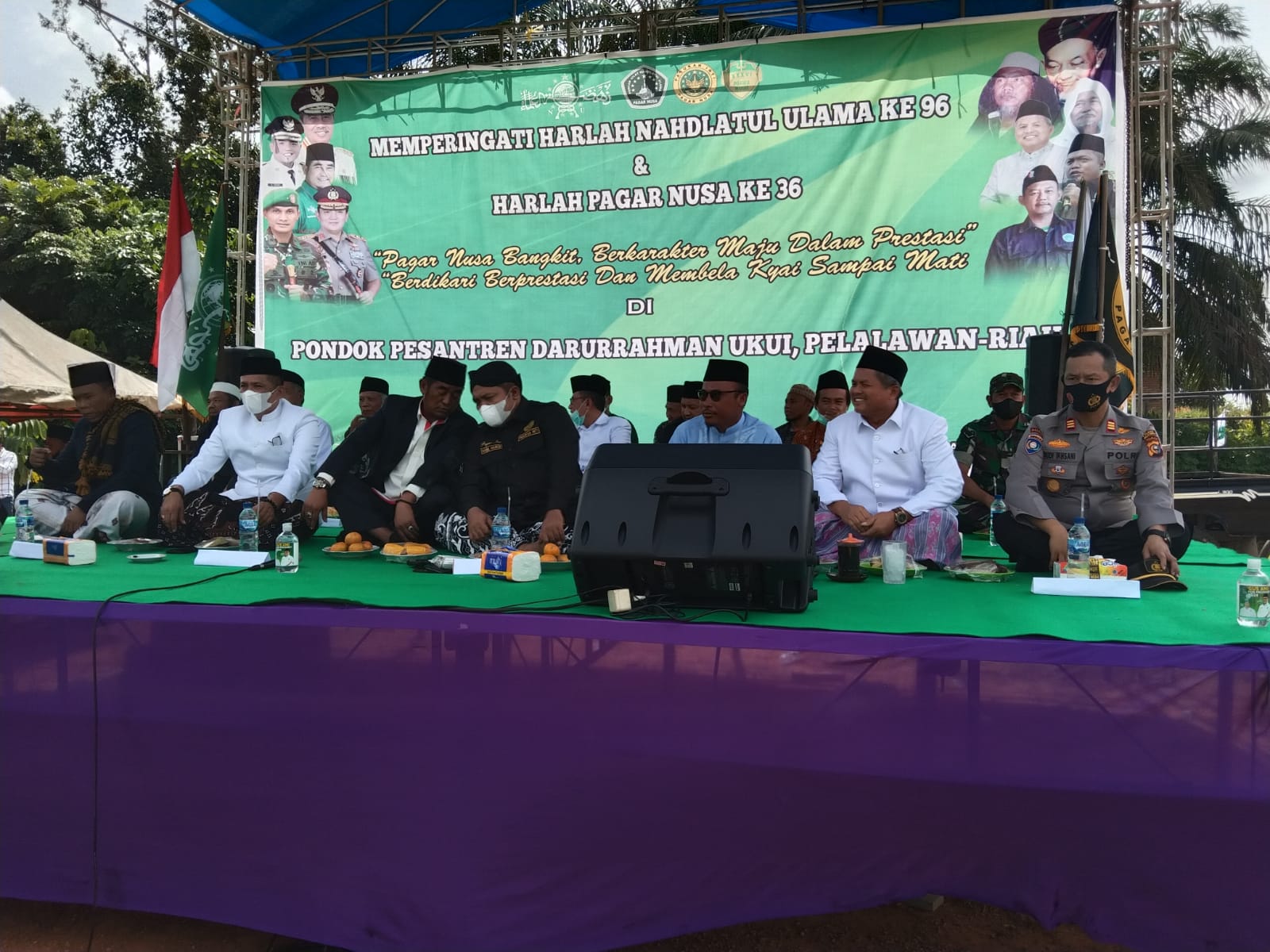 Antisipasi Gangguan Kamtibmas, Personil Polsek Ukui Lakukan Pengamanan dan Monitoring Harlah NU Ke 96