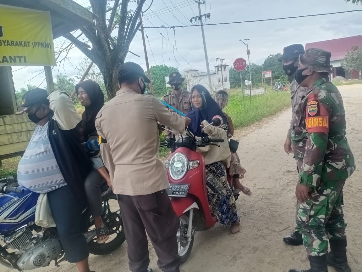 Polsek Teluk Meranti Kerahkan Personil Gelar Operasi Yustisi Protokol Kesehatan