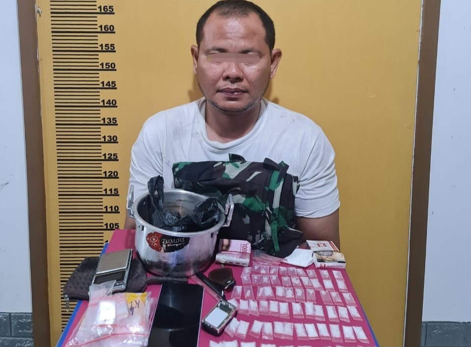 Satreskoba Polres Inhu Tangkap Pengedar Sabu di Air Molek