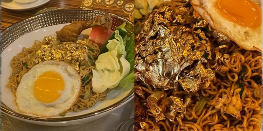 Woow.. WNI Ini Makan Indomie Berlapis Emas 24karat, Hanya Ada di Dubai