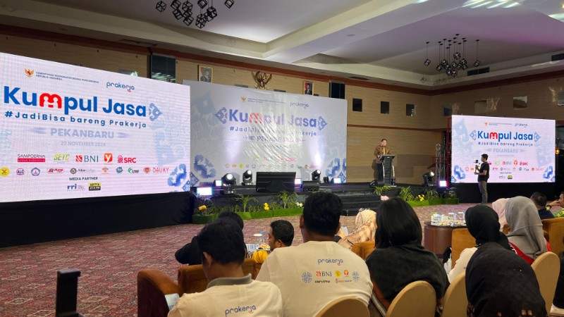 Puncak Kegiatan Kumpul Jasa di Pekanbaru, Kolaborasi Alumni Kartu Prakerja dan UMKM Lokal