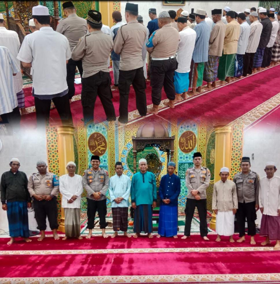 Usai Salat Berjamaah dan Yasinan, Kapolsek Kawasan Pelabuhan Sampaikan Pemilu Damai