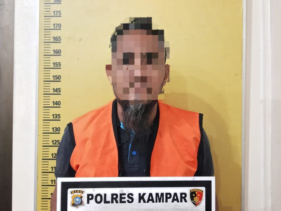 Satreskrim Polres Kampar Tangkap Pria Penimbun Solar