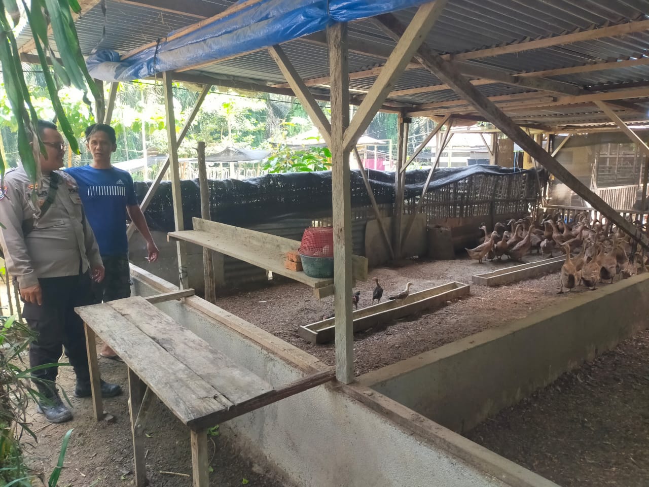 Polsek Bangko Pusako Gelar Kegiatan Pembinaan Ketahanan Pangan ke Masyarakat